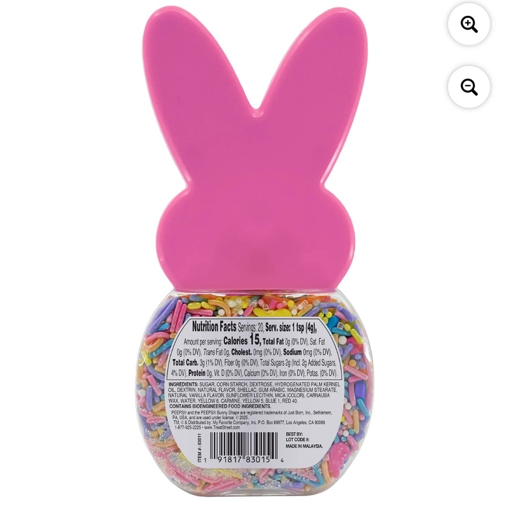 PEEPS Easter Marshmallow Flavored Multicolor
Sprinkles, 2.82oz • gluten free • - Picture 2 of 8